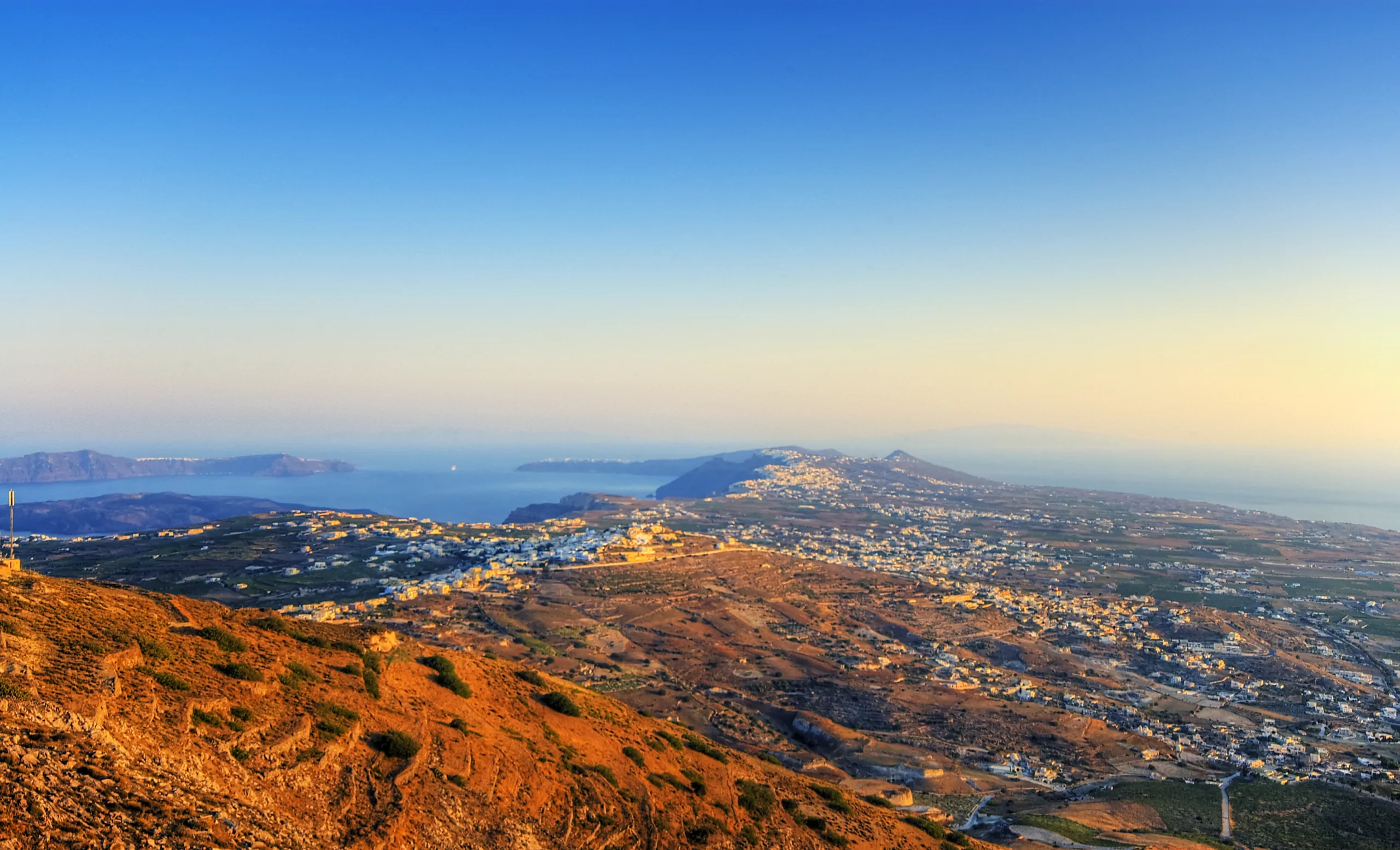 4. Explore the Vibrant Streets of Fira at Night