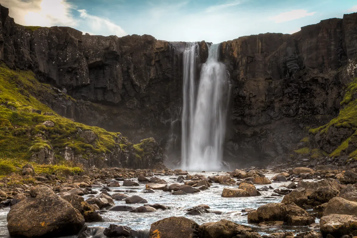 Morning: Hiking to Gufufoss Waterfall