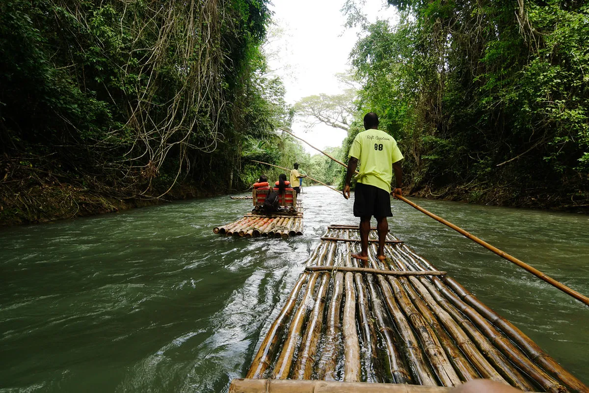 Morning: Rafting on the Martha Brae River